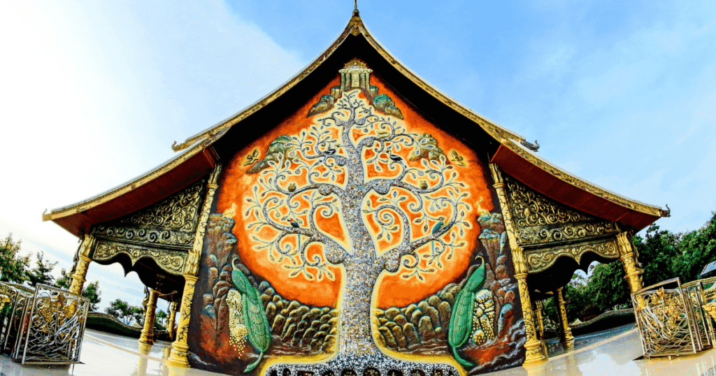 Placenta encapsulation process, represented by the tree of life artwork