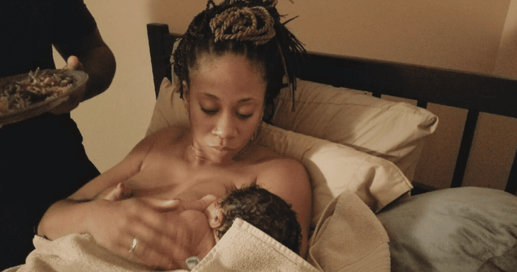 Black Mom Breastfeeding