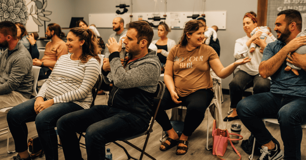 Expecting Parents in a Newborn Care Class