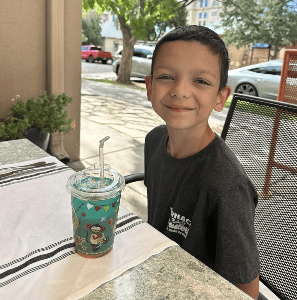 Child sitting at a table
