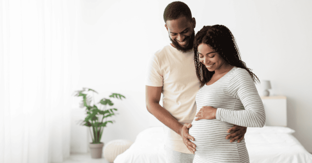 pregnant couple in the third trimester