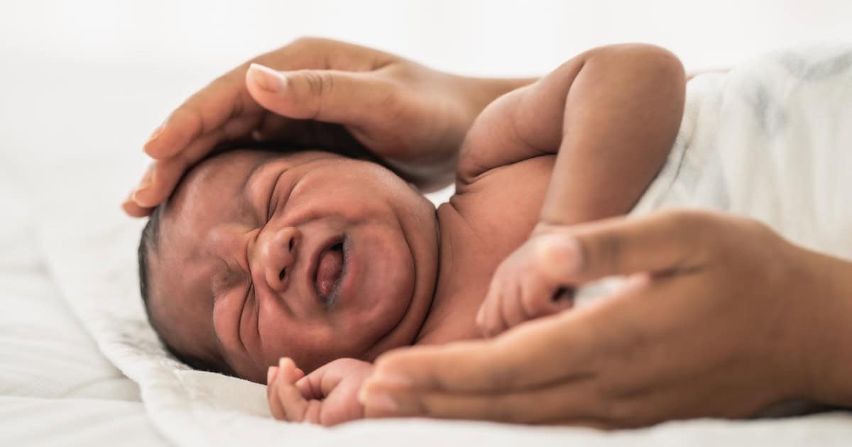 newborn crying with gas, gassy newborn