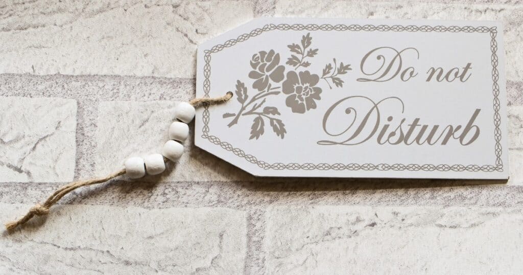 postpartum boundaries, do not disturb sign