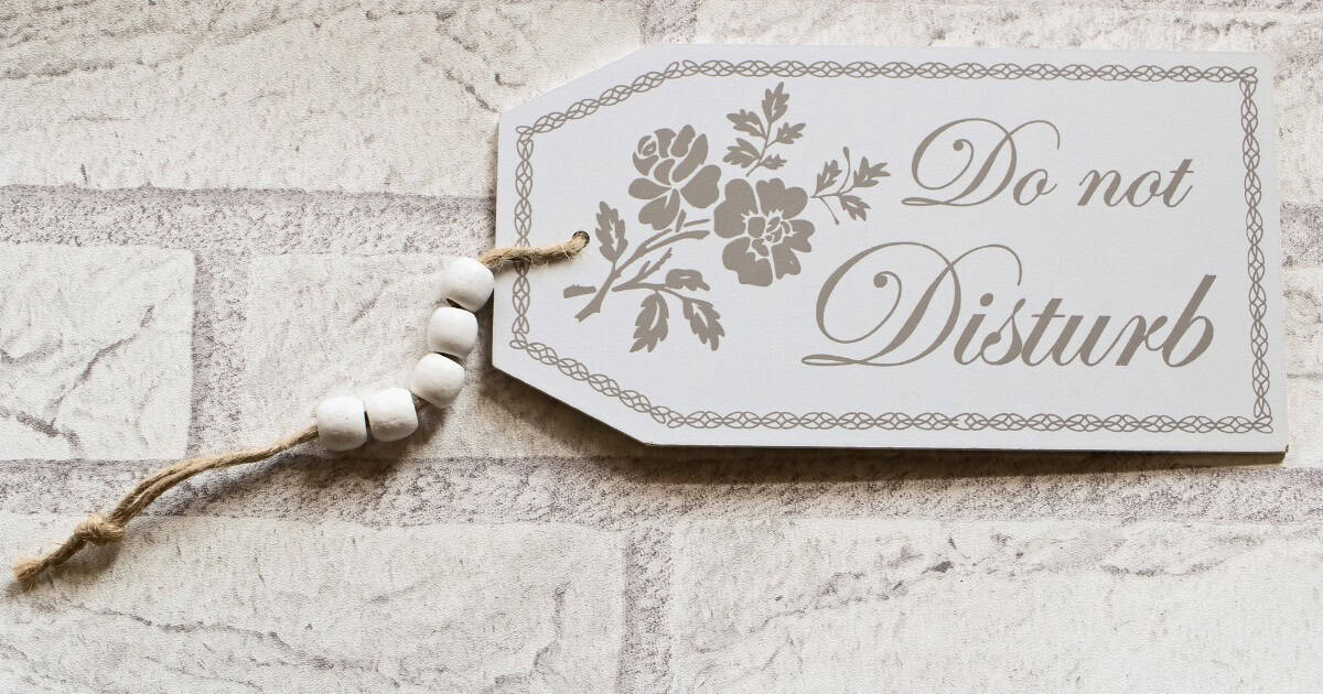 postpartum boundaries, do not disturb sign