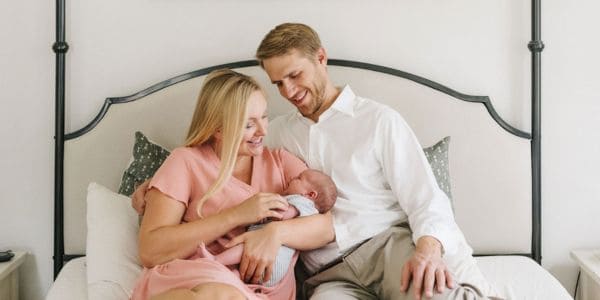 new parents with baby