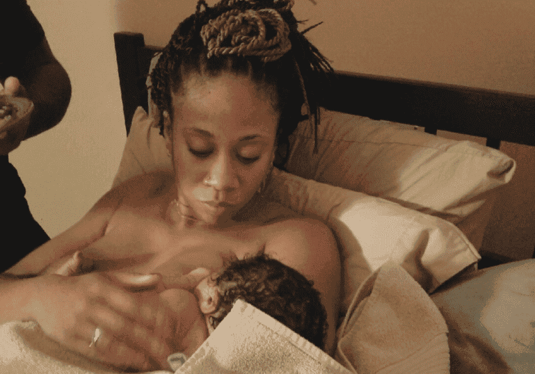 Black Mom Breastfeeding