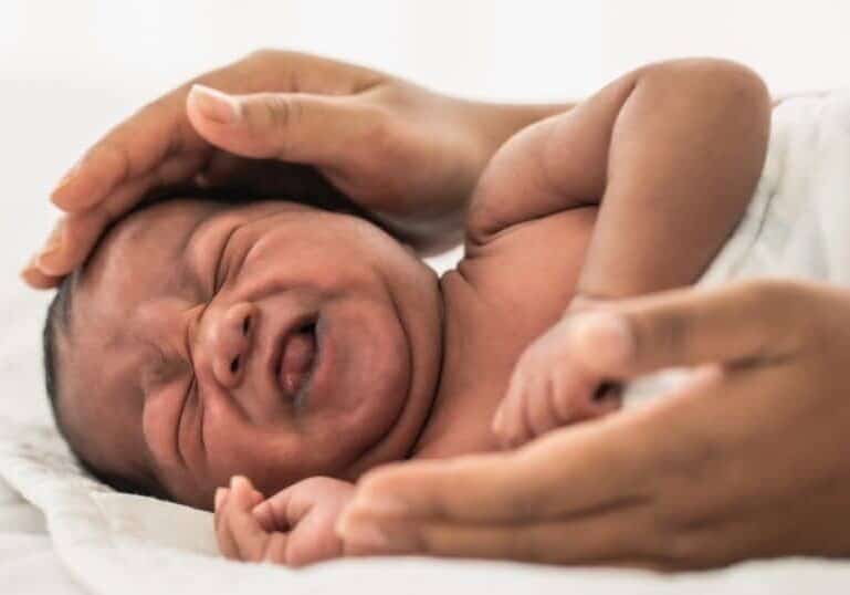 newborn crying with gas, gassy newborn