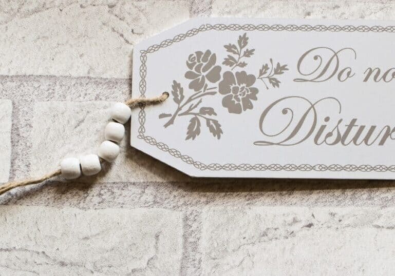 postpartum boundaries, do not disturb sign