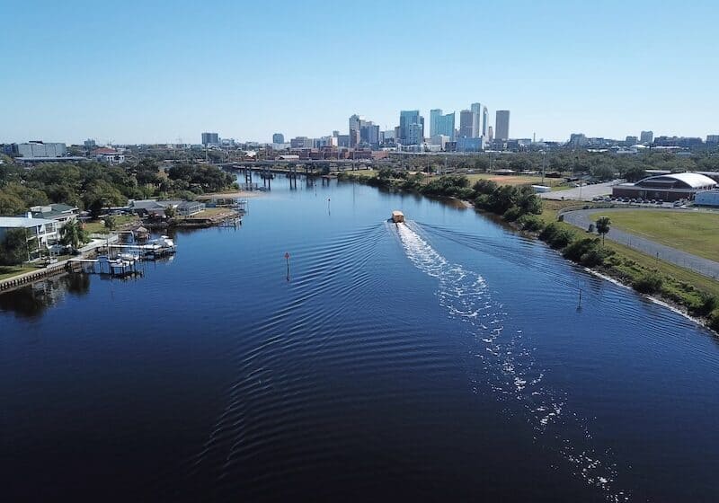 tampa bay, florida aerial photo