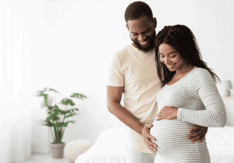 pregnant couple in the third trimester